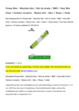 Pompe Bike - Mountain bike / Bici da strada / BMX / Gear Bike Fixed