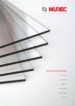 NUDEC Gamma dei prodotti - Esperti in lastre di plastica trasparenti