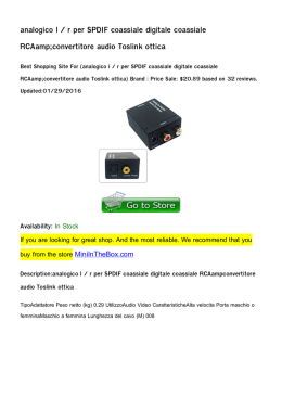analogico l / r per SPDIF coassiale digitale coassiale RCAamp