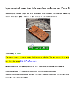 legno uno pirati pezzo duro della copertura posteriore per iPhone 6