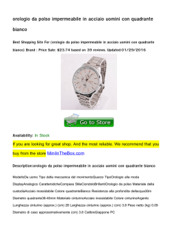 orologio da polso impermeabile in acciaio uomini con quadrante