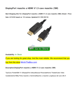 DisplayPort maschio a HDMI V1.3 cavo maschio
