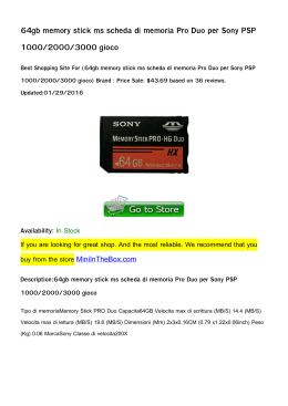 64gb memory stick ms scheda di memoria Pro Duo per Sony PSP