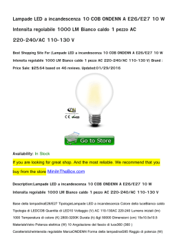 Lampade LED a incandescenza 10 COB ONDENN A E26/E27 10 W