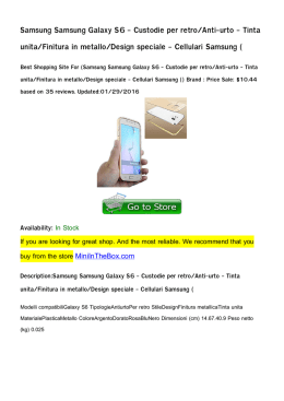 Samsung Samsung Galaxy S6 - Custodie per retro/Anti-urto