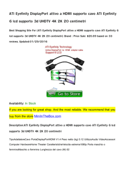 ATI Eyefinity DisplayPort attivo a HDMI supporto cavo ATI Eyefinity 6