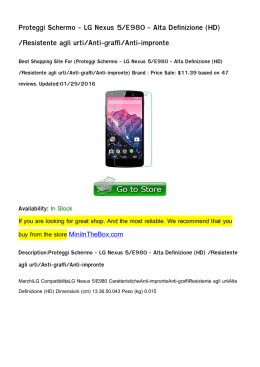 Proteggi Schermo - LG Nexus 5/E980