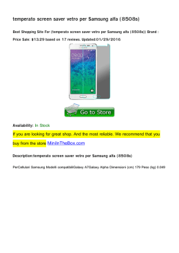 temperato screen saver vetro per Samsung alfa (8508s)