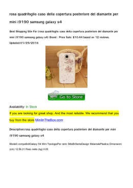 rosa quadrifoglio caso della copertura posteriore del diamante per