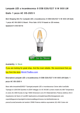 Lampade LED a incandescenza 8 COB E26/E27 8 W 800 LM Giallo