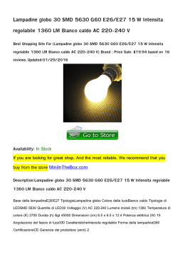 Lampadine globo 30 SMD 5630 G60 E26/E27 15 W Intensita