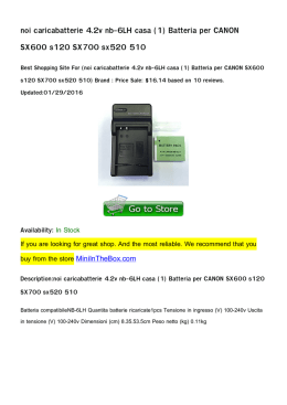 noi caricabatterie 4.2v nb-6LH casa (1) Batteria per CANON SX600