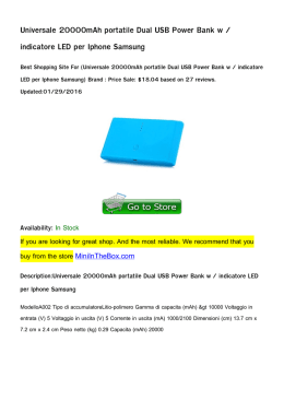 Universale 20000mAh portatile Dual USB Power Bank w / indicatore