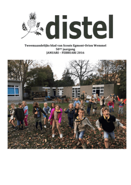 Distel Jan Feb 2016 - Scouts en Gidsen Wemmel