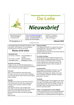 Laatste Nieuwsbrief