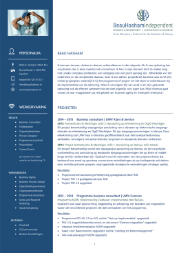 CV-pdf - Beau Hasham | Organisatieadvies