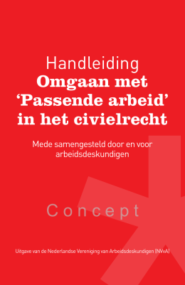 Handleiding Passende Arbeid