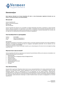 Dienstwijzer 2013-3 - Vermeer Hypotheken