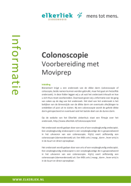 Colonoscopie - Voorbereiding met Moviprep