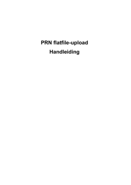 PRN flatfile-upload Handleiding