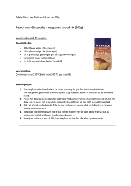 Recept voor Glutenvrije meergranen broodmix (300g).