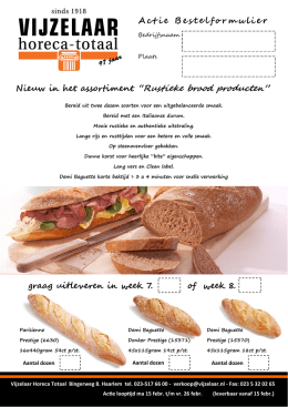 Rustieke brood producten - Vijzelaar Horeca Totaal