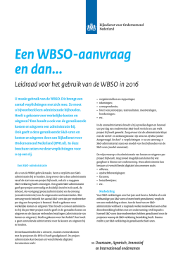 Een WBSO-aanvraag en dan... - Rijksdienst voor Ondernemend