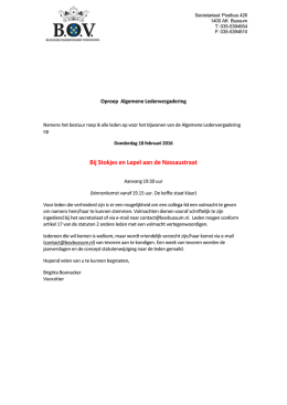 Professionele brief - Bussumse Ondernemers Vereniging