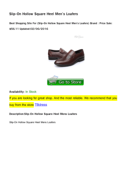 Slip-On Hollow Square Heel Men`s Loafers