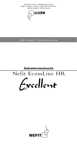Nefit EcomLine HR Exellent