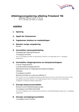 agenda ALV 6 februari `16