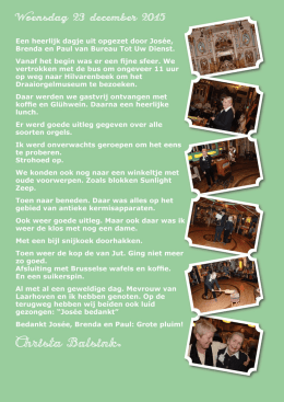 Lees het verslag van Christa Balsink