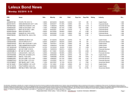 Leleux Bond News - Leleux Associated Brokers