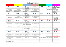 kalender Februari 2016