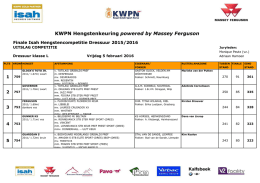 Uitslagenbestand 2016 - KWPN Hengstenkeuring