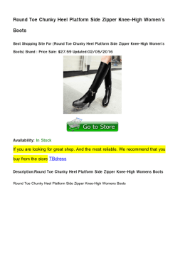 Round Toe Chunky Heel Platform Side Zipper Knee