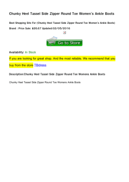 Chunky Heel Tassel Side Zipper Round Toe Women`s Ankle Boots