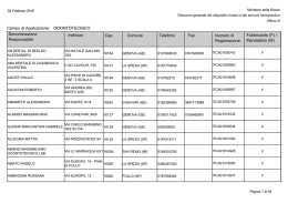 Regione Liguria - Ministero della Salute