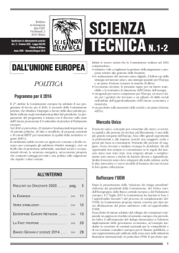 TECNICAN.1-20 SCIENZA DALL`UNIONE EUROPEA