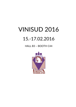 VINISUD 2016 - Enoteca Nederland