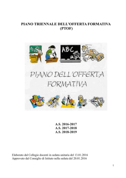 PIANO TRIENNALE DELL`OFFERTA FORMATIVA (PTOF)