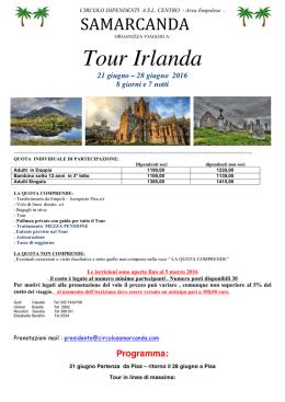 Tour Irlanda - Circolo Samarcanda