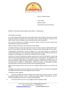 lettera per convocazione assemblea 2016
