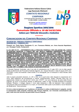 CUN 40 CR CAMPANIA LND - SGS del 05.02.2016