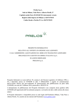 Prelios SpA Sede in Milano, Viale Piero e Alberto Pirelli, 27 Capitale