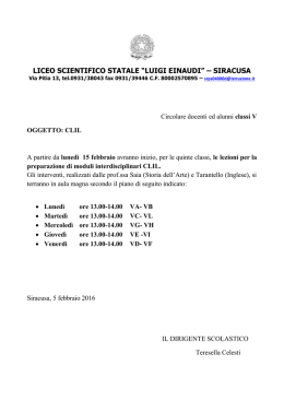 CLIL - Liceo Scientifico Statale L.Einaudi