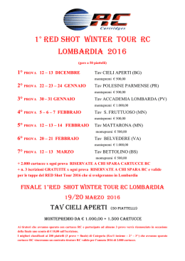 1° Red Shot Winter Tour RC 2016