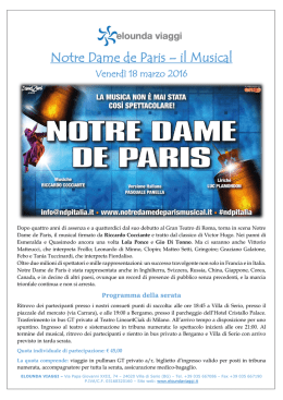 Notre Dame de Paris – il Musical