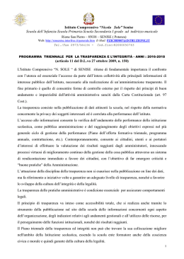 Piano triennale per la trasparenza 2016-2018