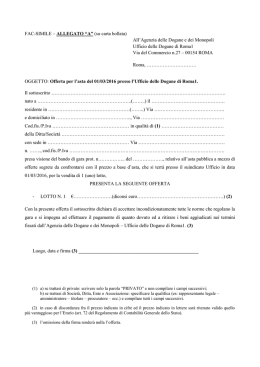 Allegato 1 – Modulo di offerta - pdf